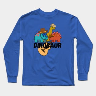 Dinosaur Country Music Cowboys Long Sleeve T-Shirt